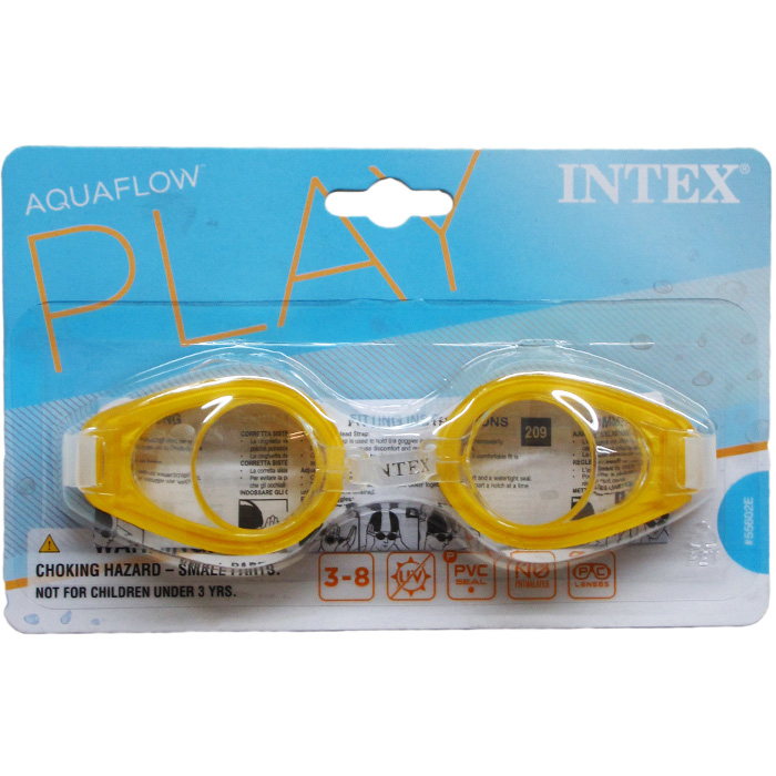 ''6'''' PLAY GOGGLES ON BLISTER CARD, 3 ASSRT CLRS, 3-8''