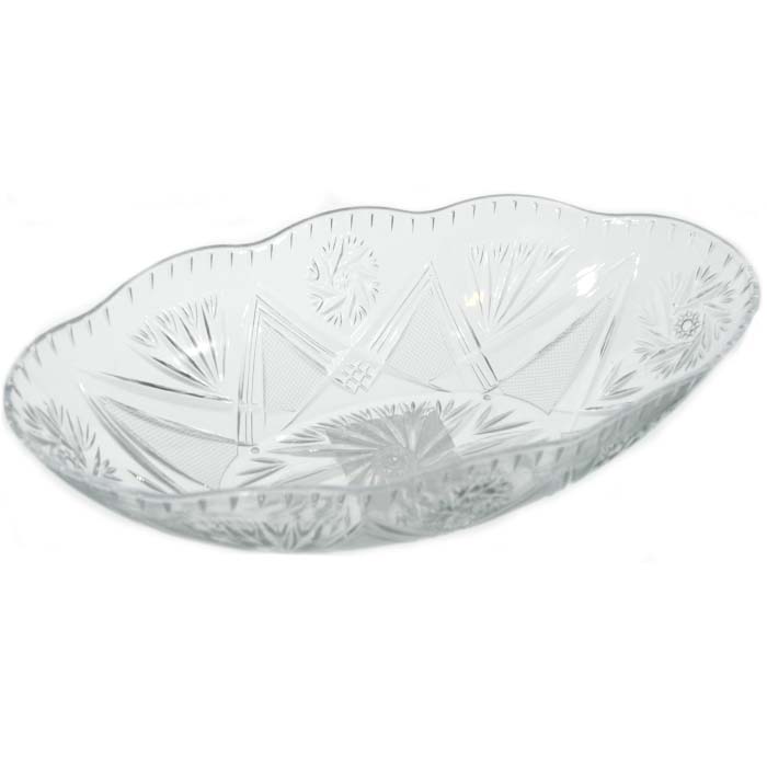 Plastic Oval Tray 12.2x6.5x2.5in #D-01359-24