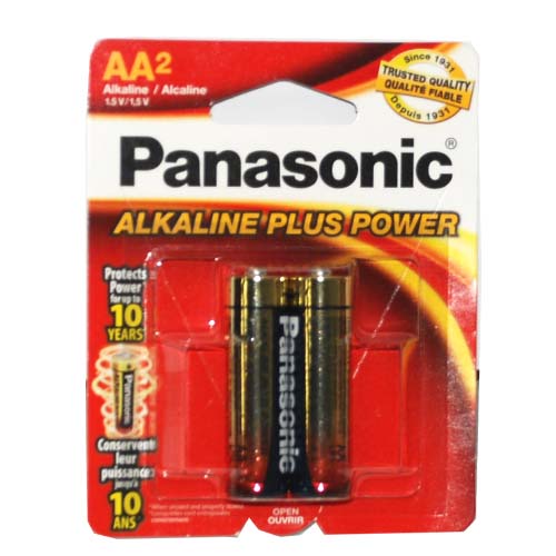 2pk Panasonic Alkaline Plus BATTERIES AA #D30003-48