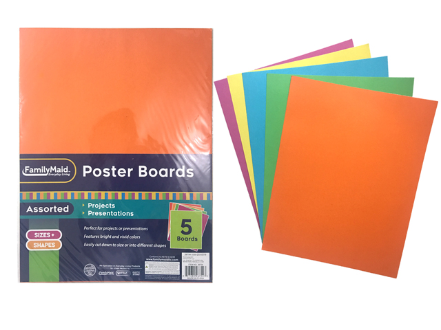 ''POSTER BOARDS 5PC 11X14'''' 220GM /SHEET 2SIDE COLR, #26754''
