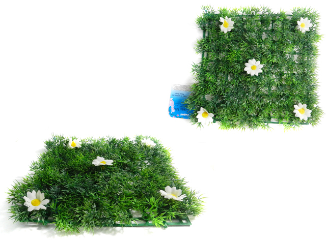 ''Grass Blade Mat with FLOWERS Size: 9.75'''' x 9.5'''' , #27409''
