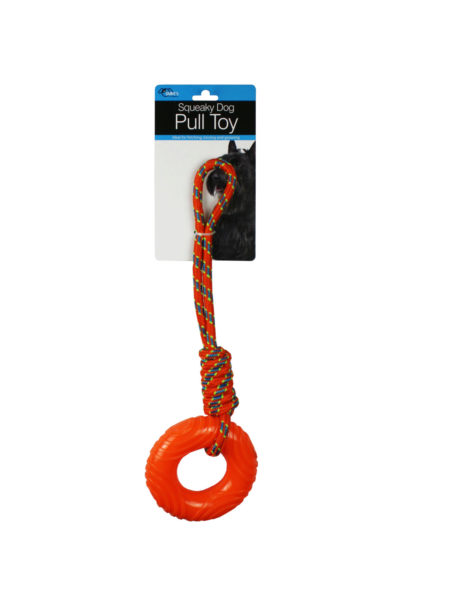 Rubber RING with Rope Dog Pull Toy