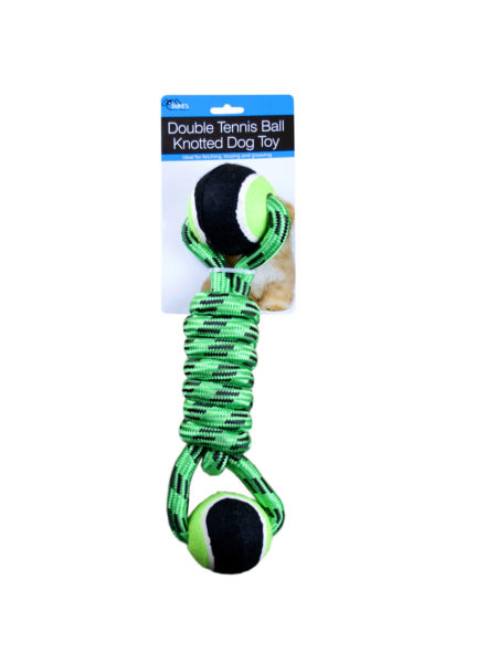 Double TENNIS BALL Knotted Dog Toy