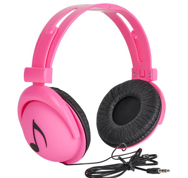 7.5" NEON PINK STEREO HEADPHONES