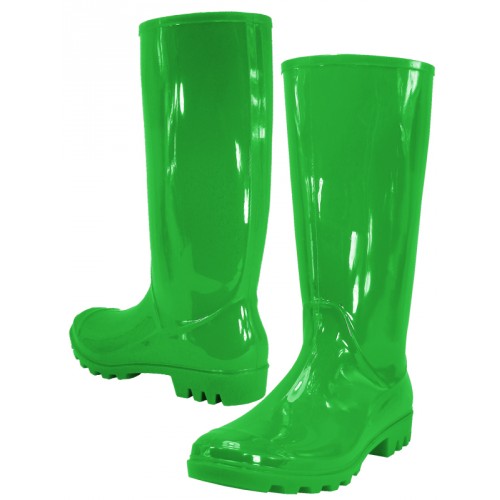 green rain boots for women