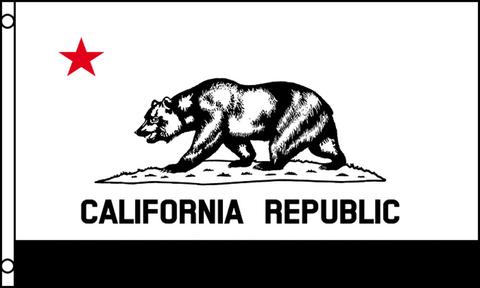 BLACK AND WHITE CALIFORNIA STATE 3 X 5 FLAG ( sold by the piece ) #FL724