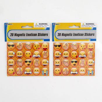 STICKERS EMOTICON 24PC MAGNETIC PBH THEN ON 12PC MERCH STRIP #G02651CST