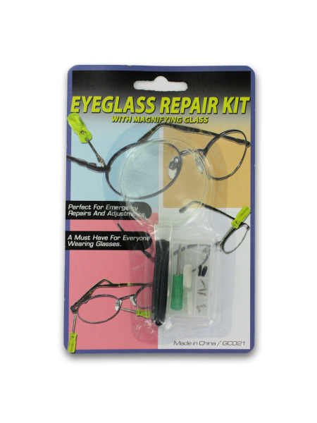 Eyeglass Repair Kit with Magnifying Glass