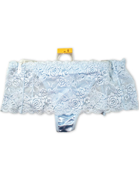 Light Blue Stretch Lace UNDERWEAR Thong