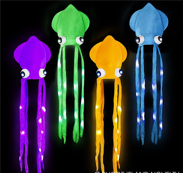 light up squid hat
