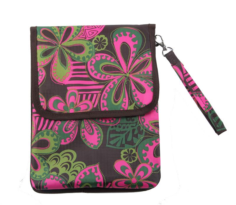 Messenger Bag Or Ipad Bag Pink Brown FLOWER