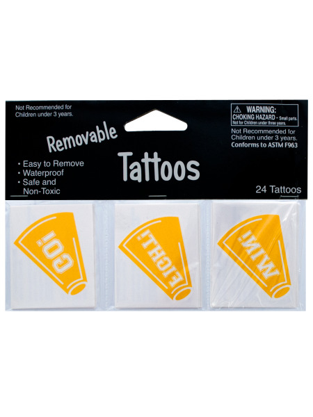 Removable Yellow Cheer TATTOOs
