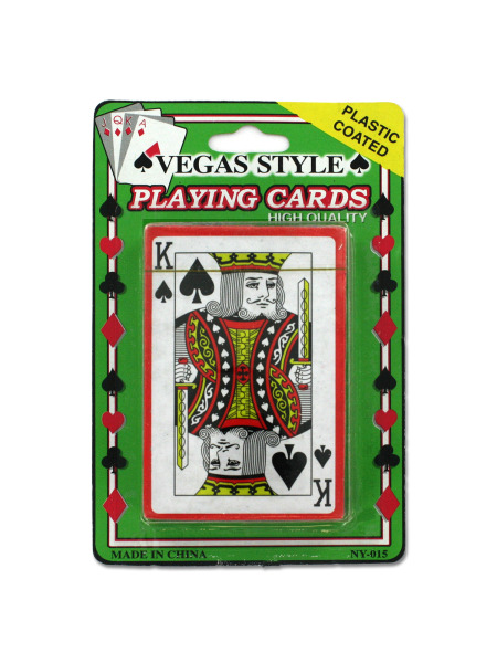 Plastic Coated Poker Size PLAYING CARDS
