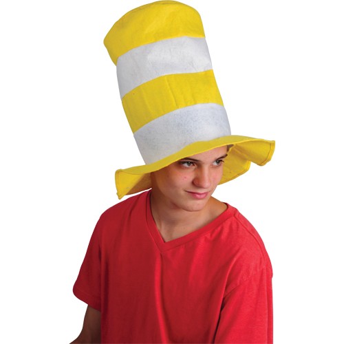 STOVE PIPE HAT/YELLOW-WHITE #KD10-44